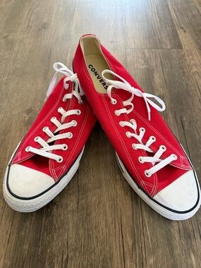 Converse Men’s Chuck Taylor All Star Canvas Sneakers Red Low Top Shoes 15
